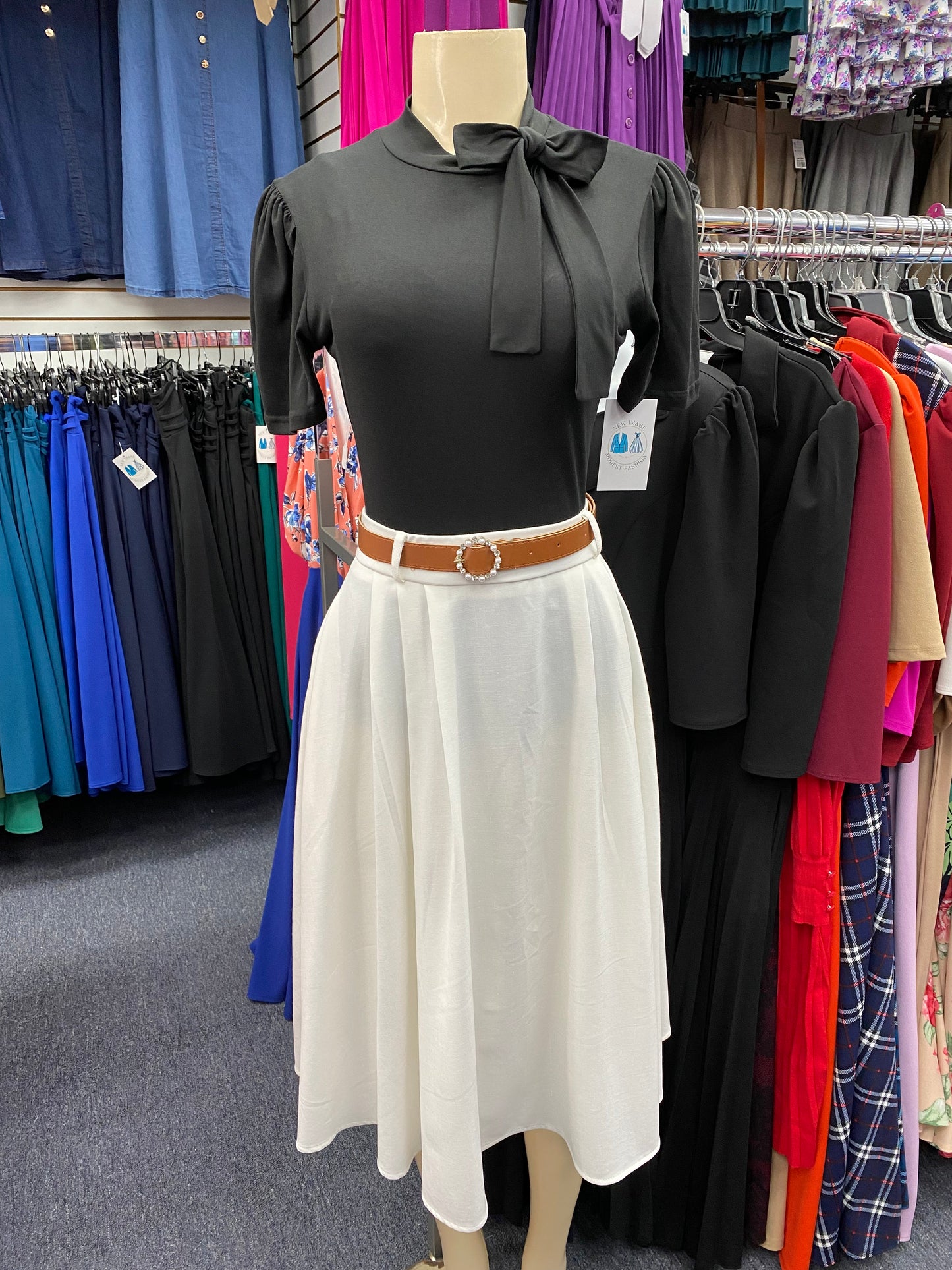 Amy Midi Skirt white