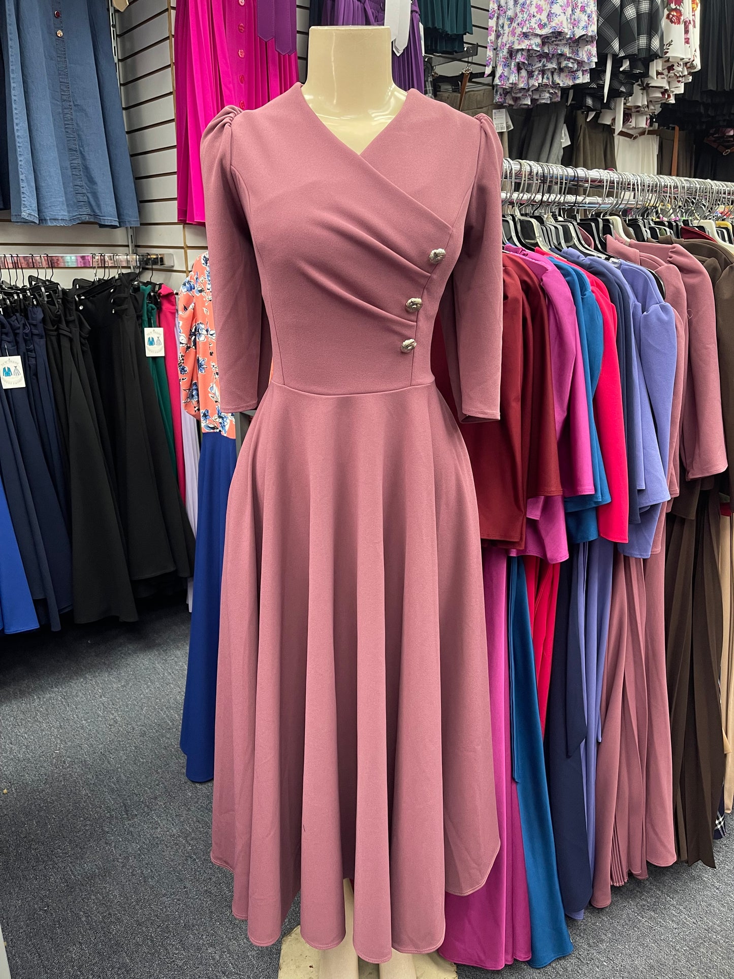 Selena Dress Dusty Rose