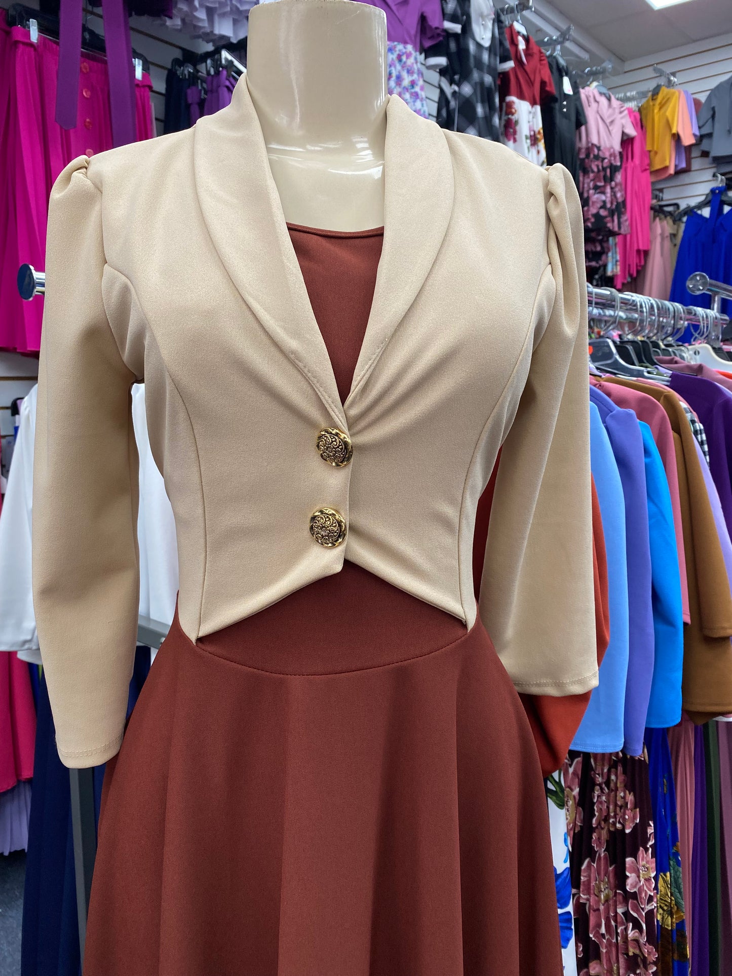 Sadie Dress Tan