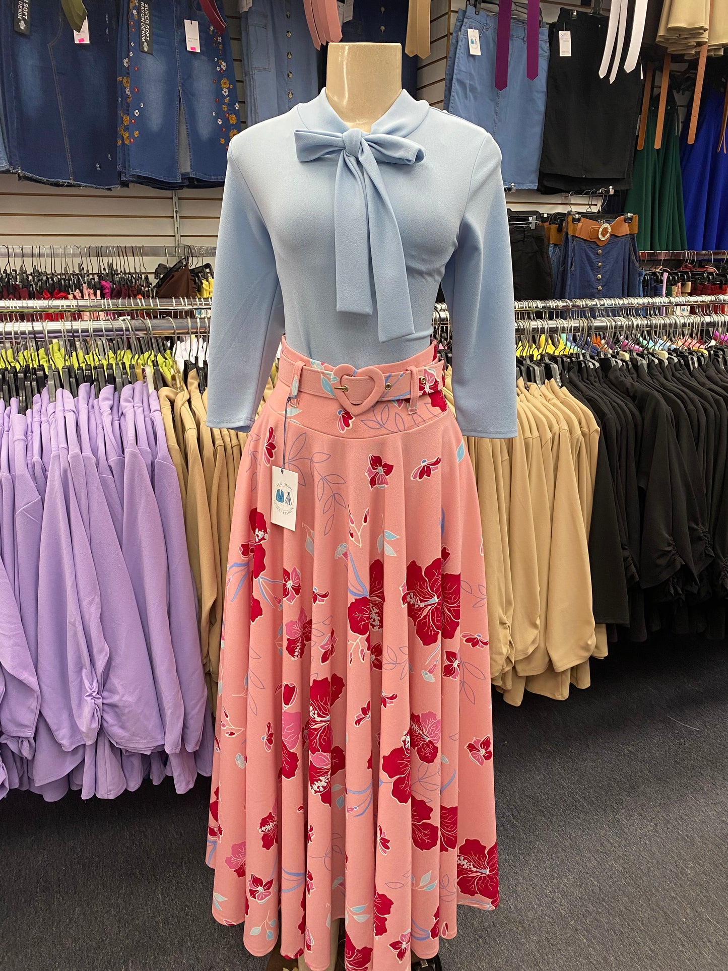 Millie Maxi Skirt Pink Floral