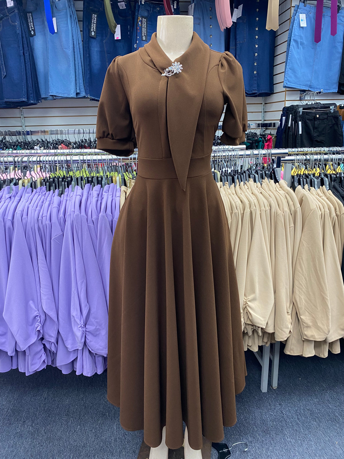 Ellena Maxi Dress Brown