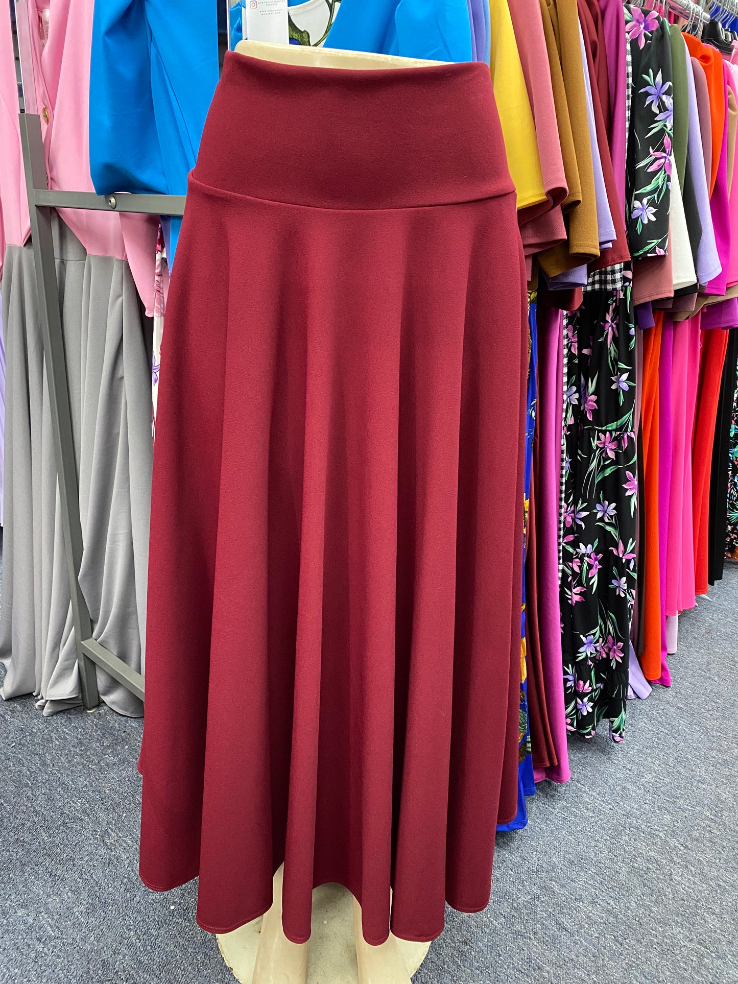 Nia Maxi Skirt Burgundy