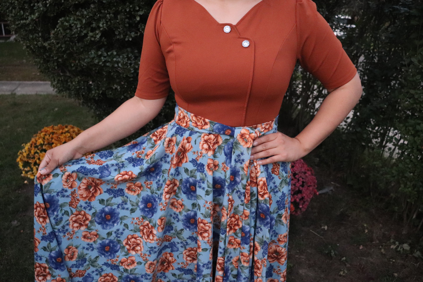 Daniela Maxi Floral Dressn Timber