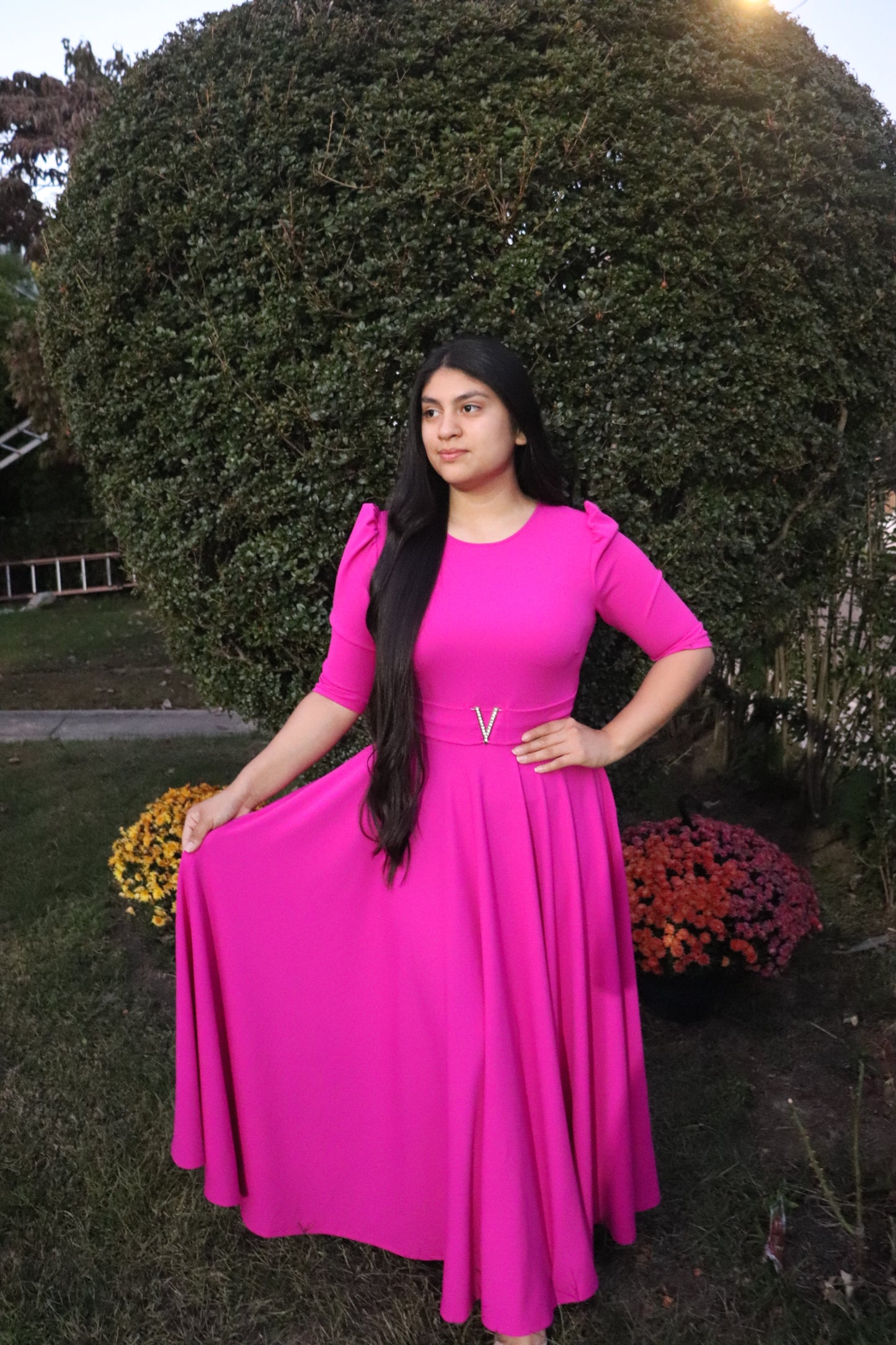Briella Maxi Dress Fuchsia