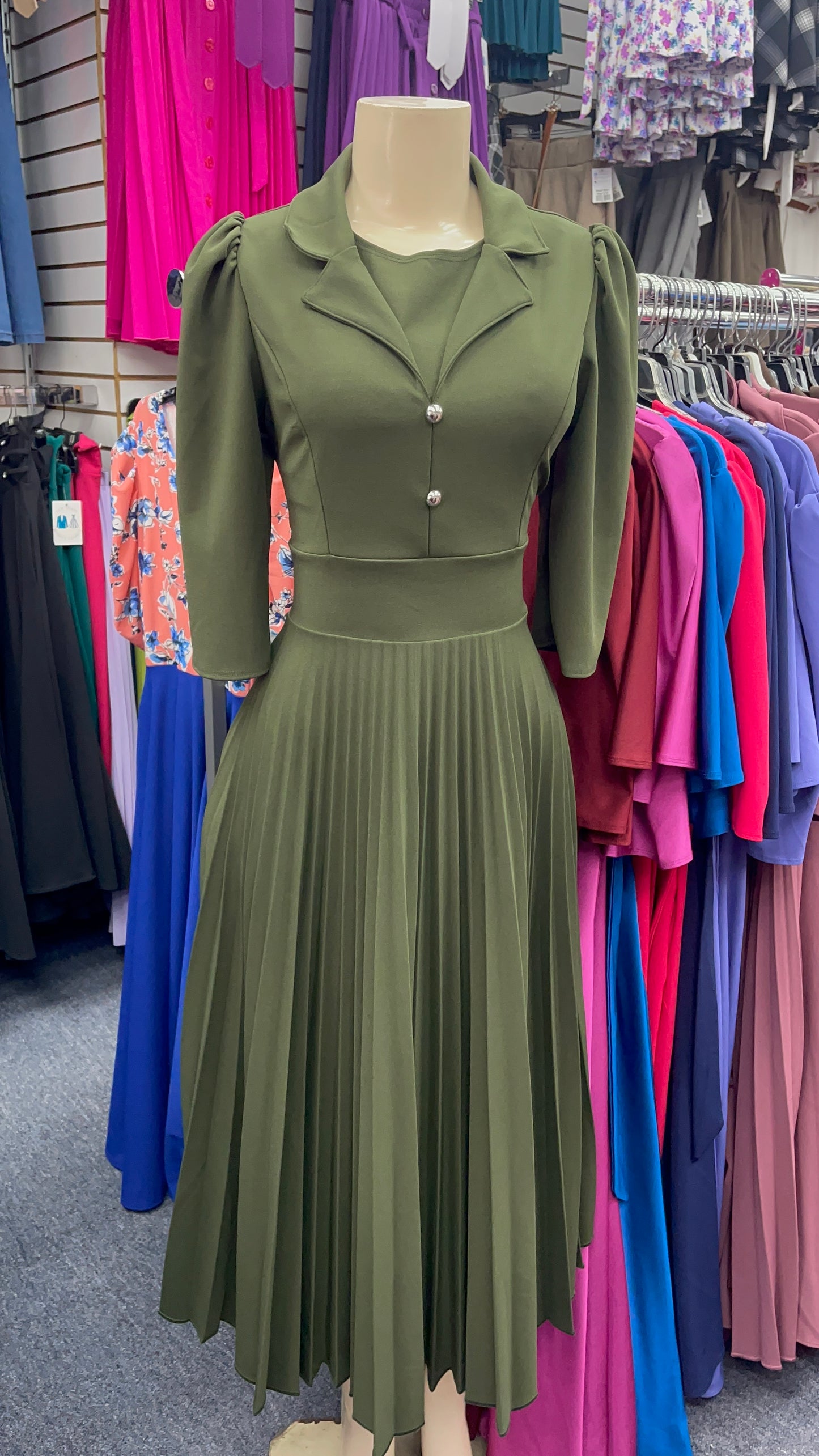Eva Dress olive green
