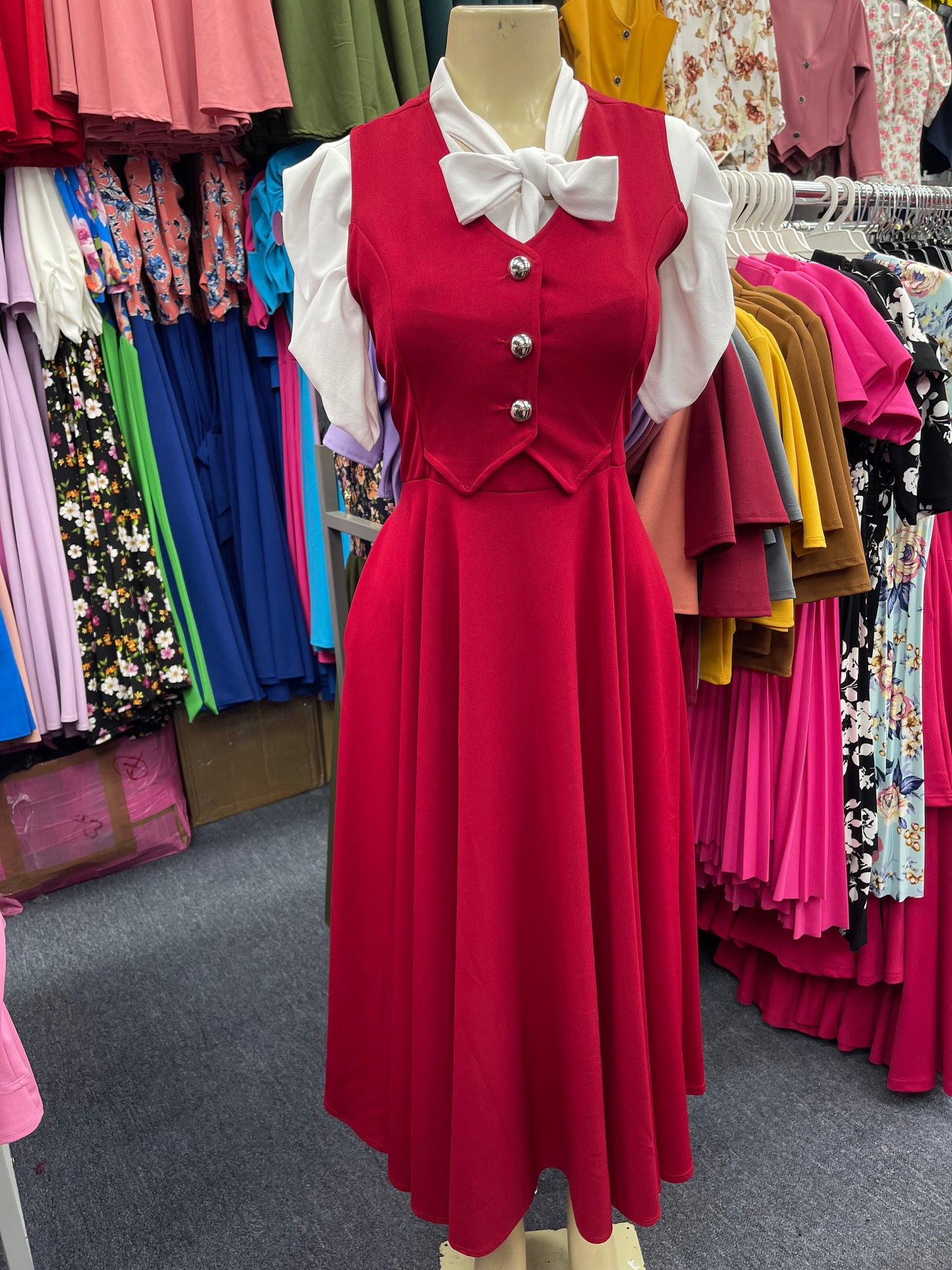 Willow Overall Apple Red Dress
