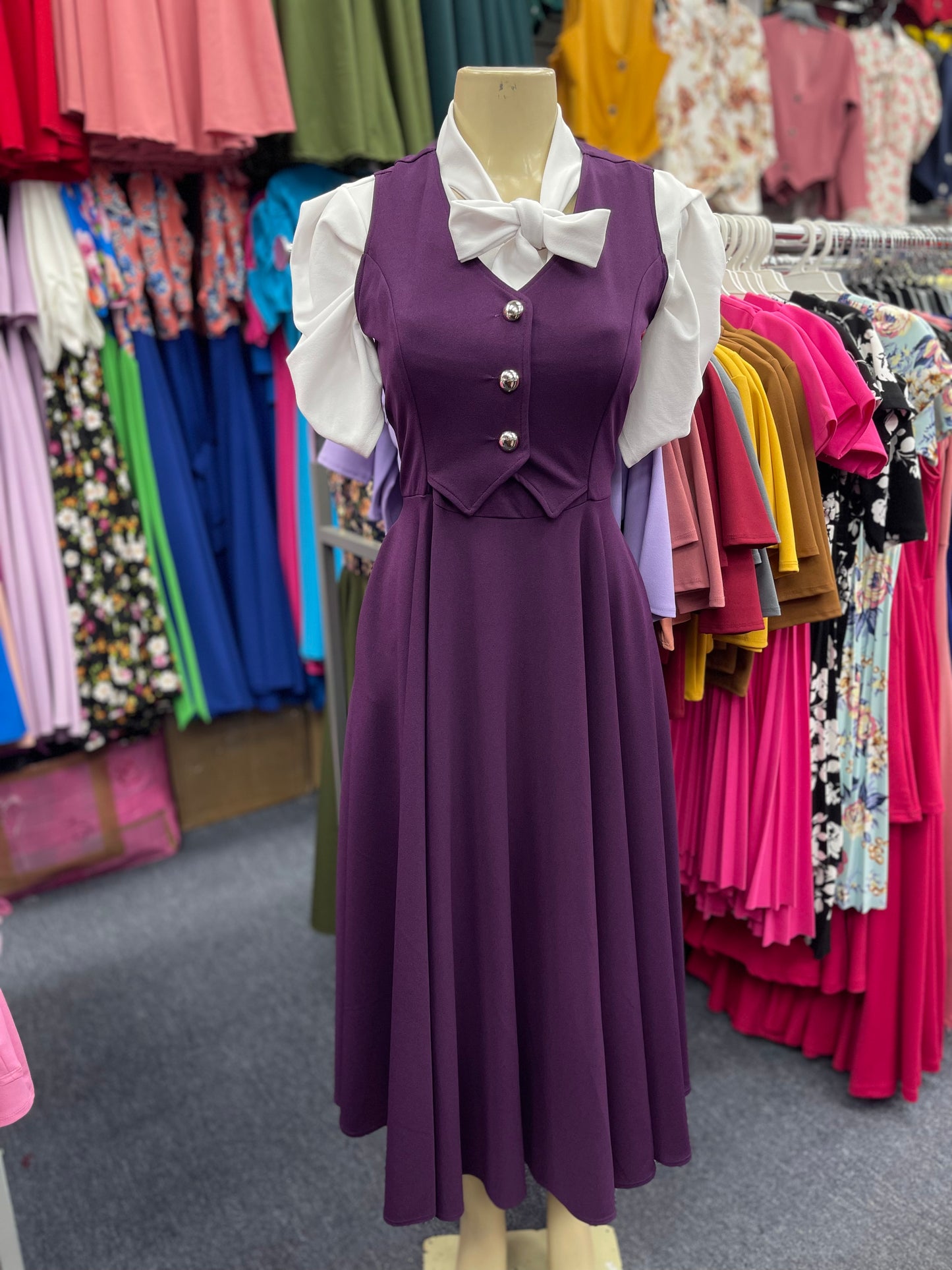 Willow Overall Purple Dress