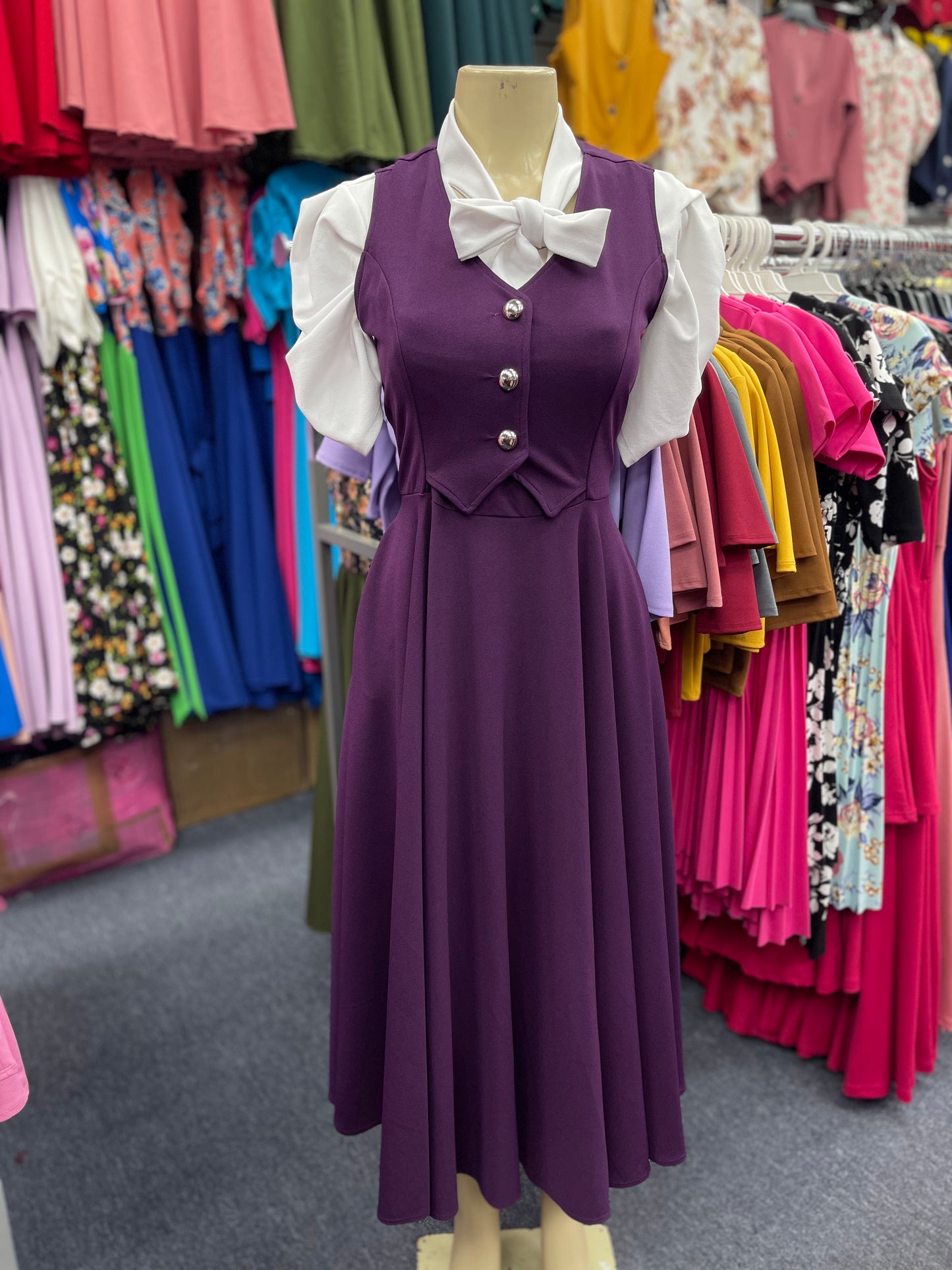 Willow Overall Purple Dress