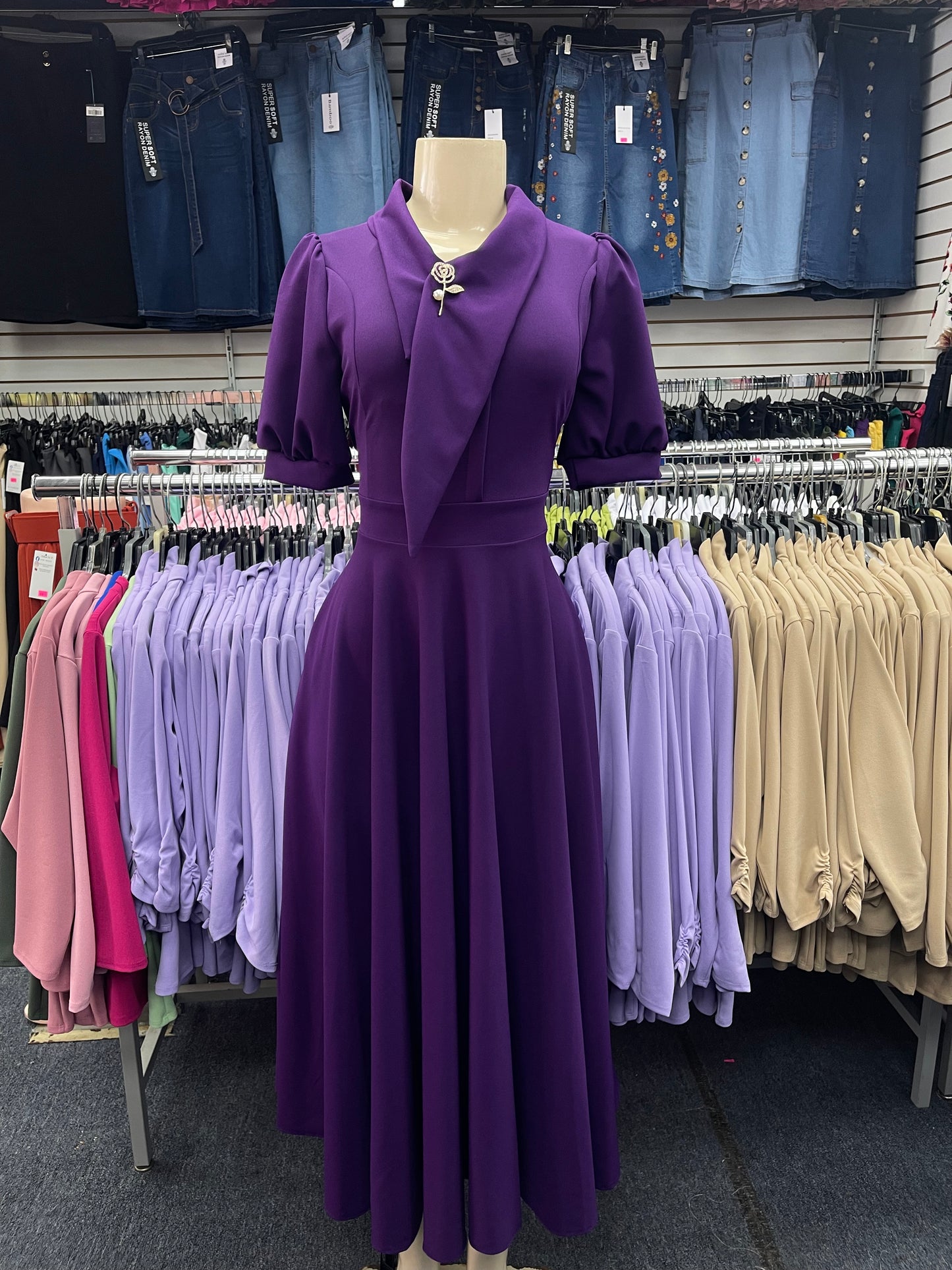 Alessia Purple Maxi Dress
