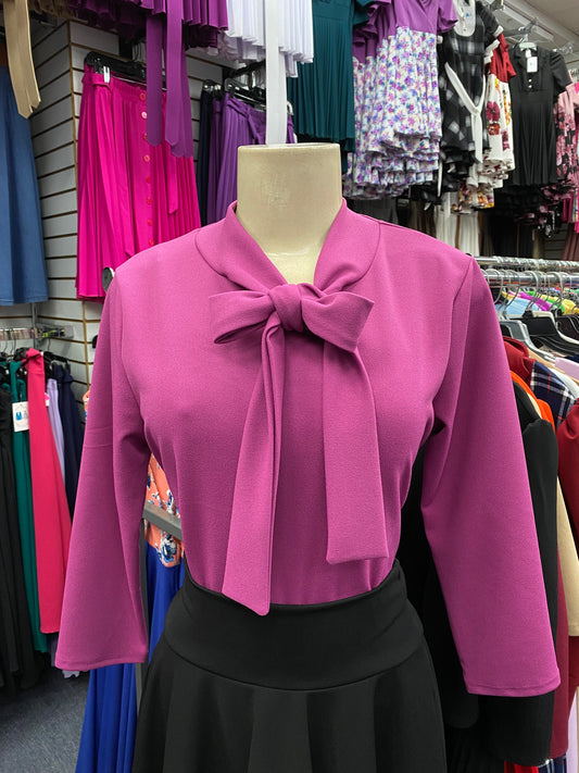 Bow Blouse Berry
