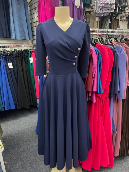 Selena Dress Navy Blue