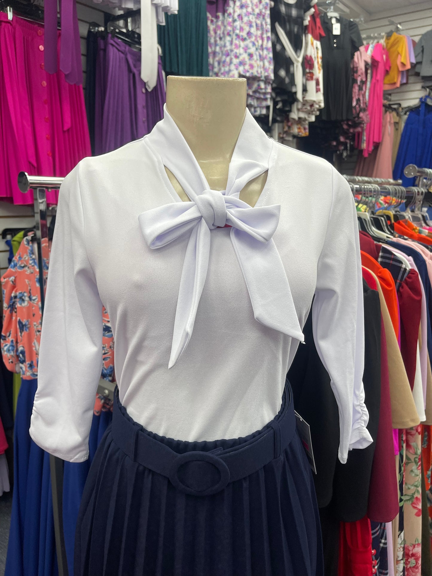 Bow Blouse White