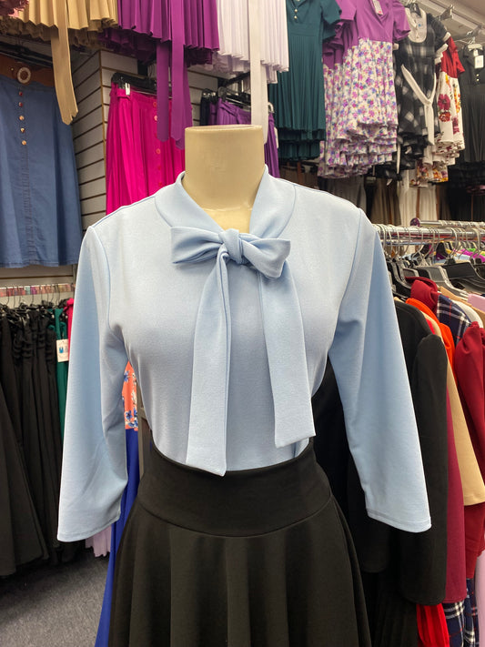 Bow Blouse light Blue