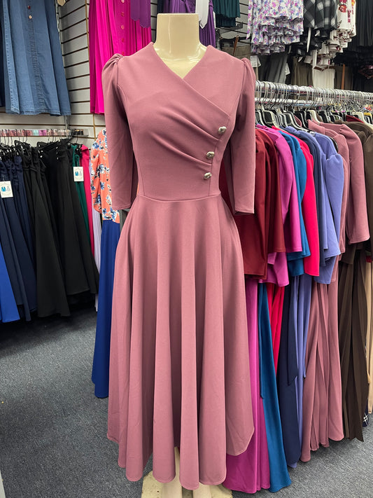 Selena Dress Dusty Rose