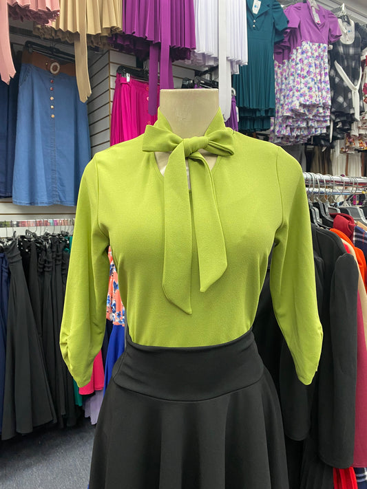 Bow Blouse Lime