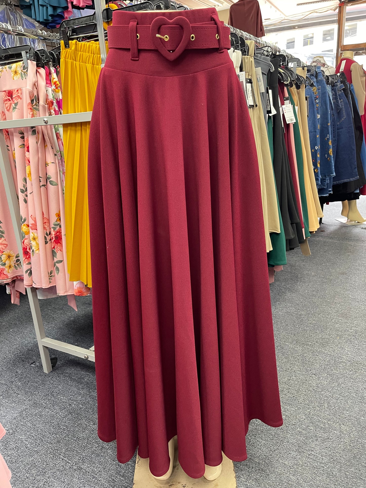 Millie Maxi Skirt Burgundy