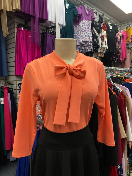 Bow Blouse Peach
