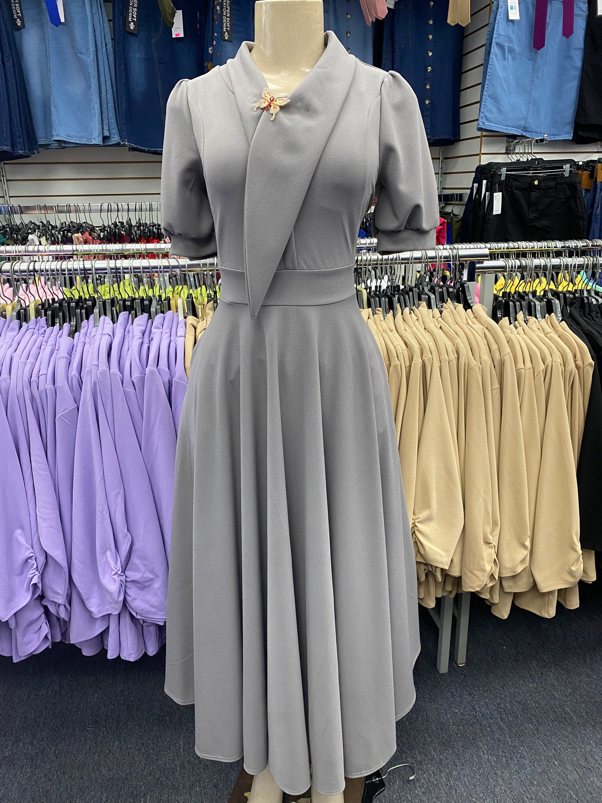 Ellena Maxi Dress Grey