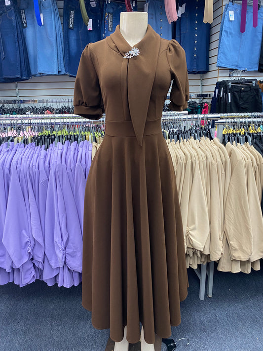 Ellena Maxi Dress Brown