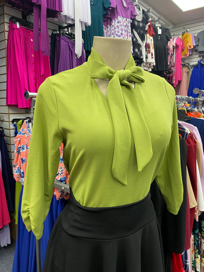 Bow Blouse Lime