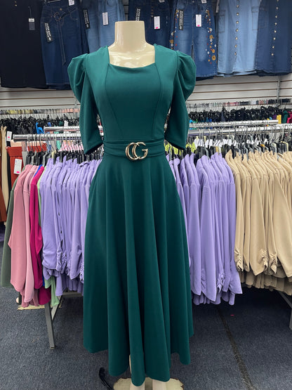 Celine Hunter Green Maxi Dress