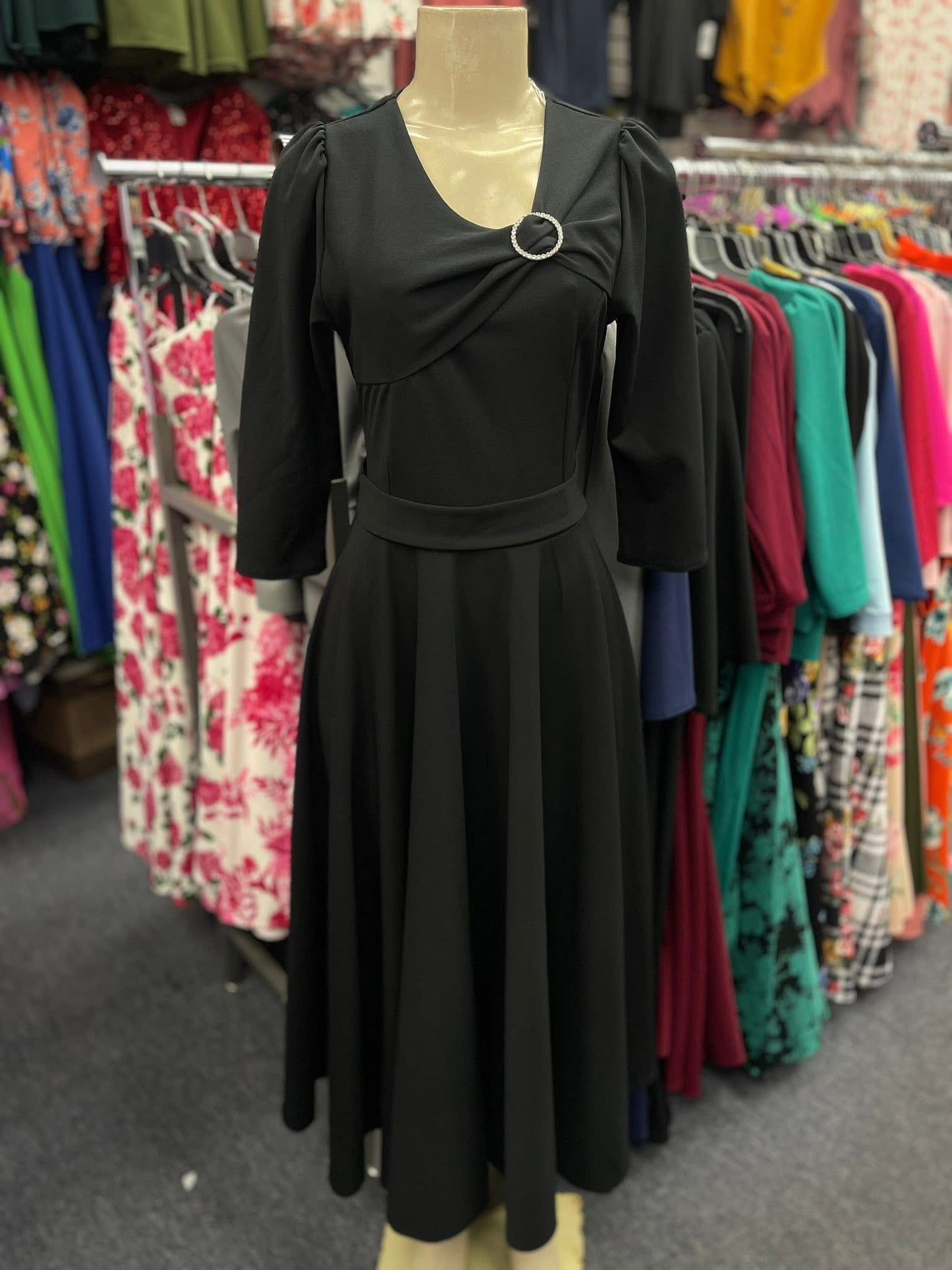 Brooklyn Midi  Dress Black