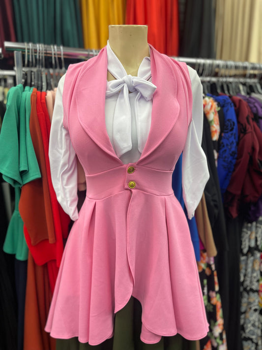 Button Down Pink Vest