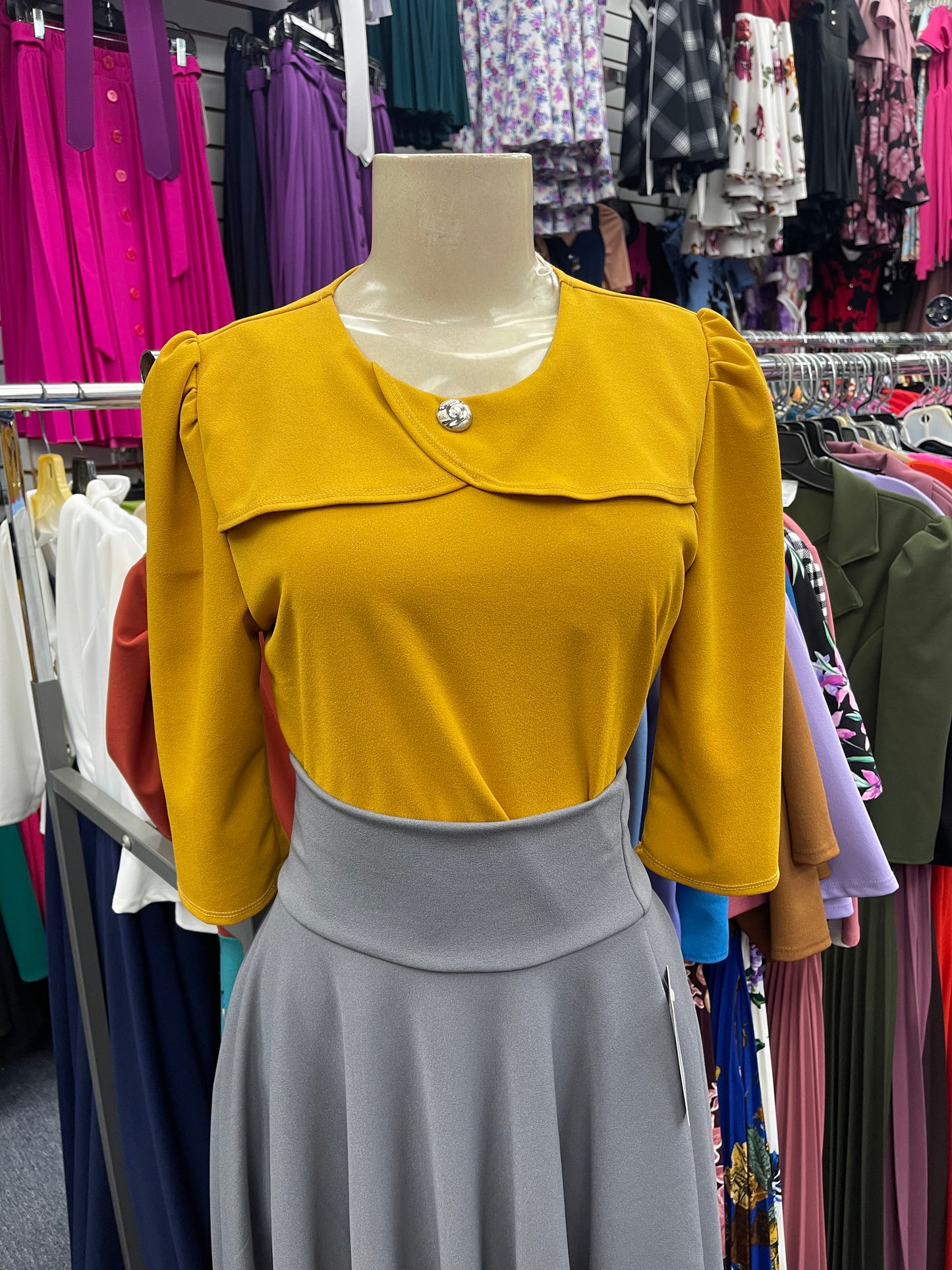 Elsie Blouse Mustard