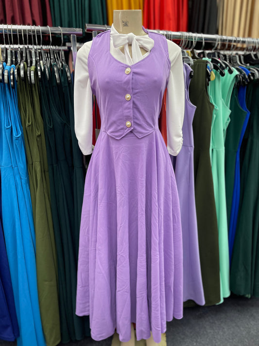 Audrey Lilac Overall Dress