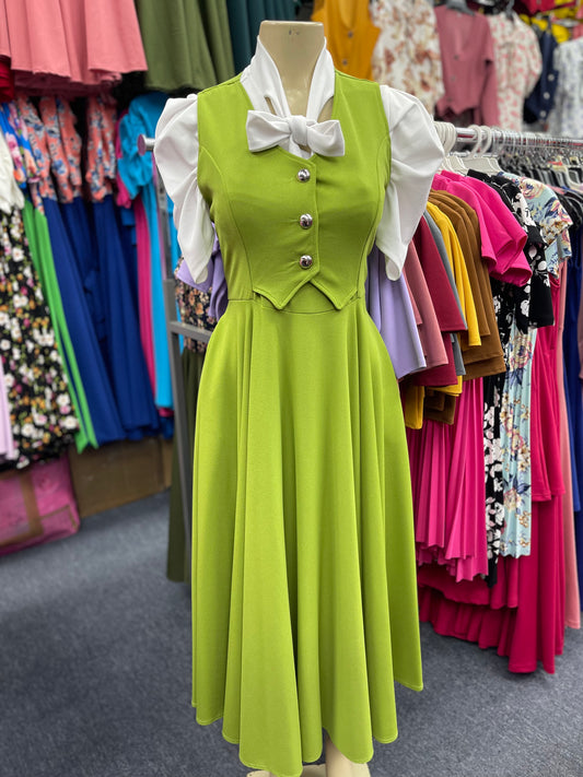 Willow Overall Lime Green Dress