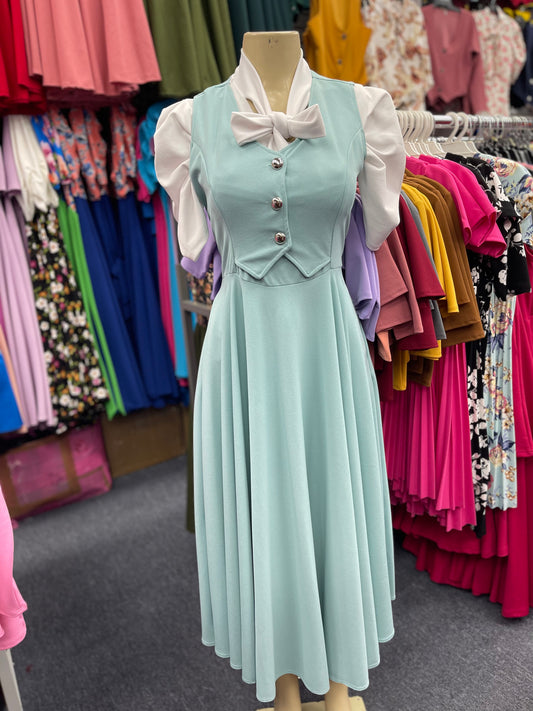 Willow Overall Dress Icy Blue